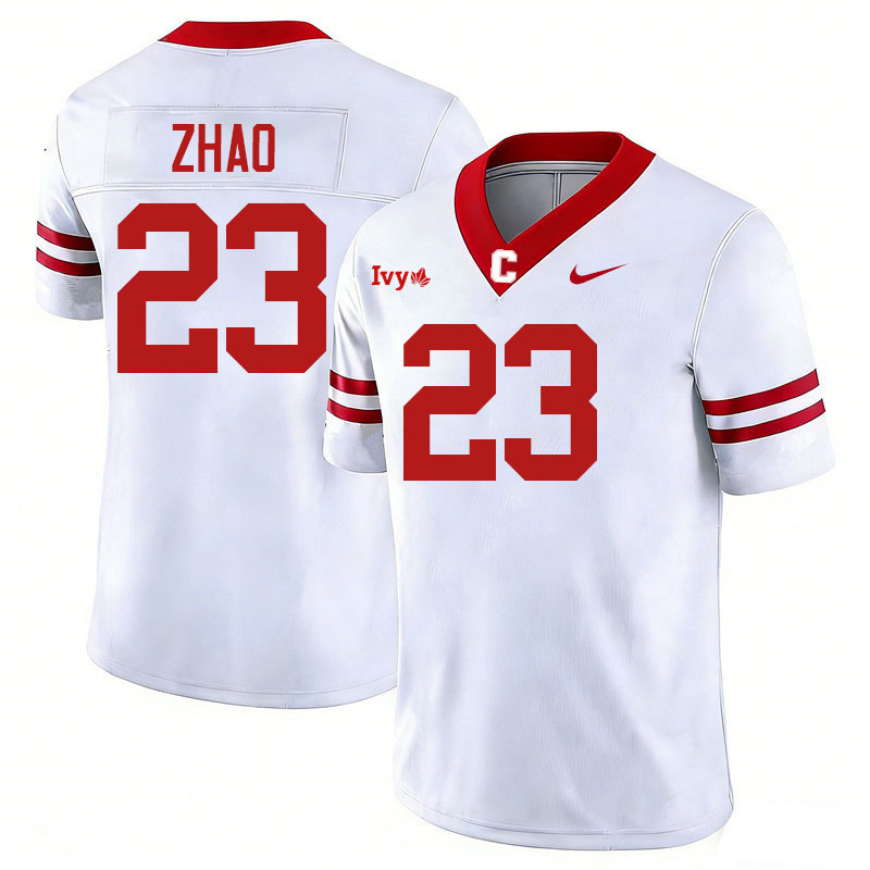 Cornell Big Red #23 Alan Zhao College Football Jerseys,Uniforms Stitched-White